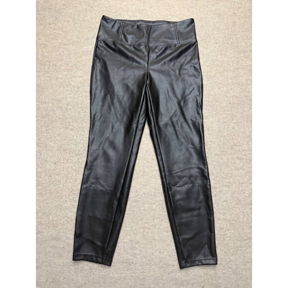 Badgley Mischka Pants - Studio Badgley Mischka Black Pull On Vegan /Faux Leather Leggings Size Large